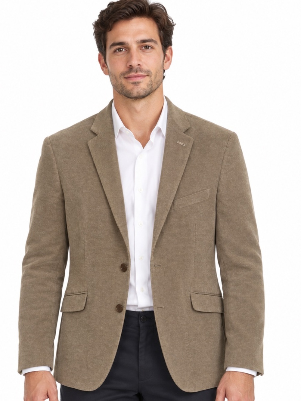 Madison Men's Brown Blazer Two Button Pockets Paisley Lining Sports Coat Fall